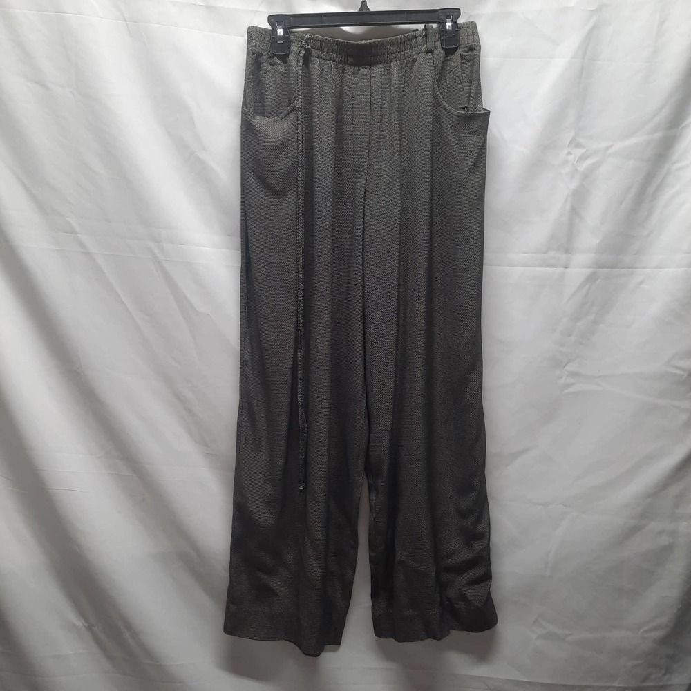 Vtg REXX Ltd NY wide leg baggy pocket elastic waist dress pants Lg
